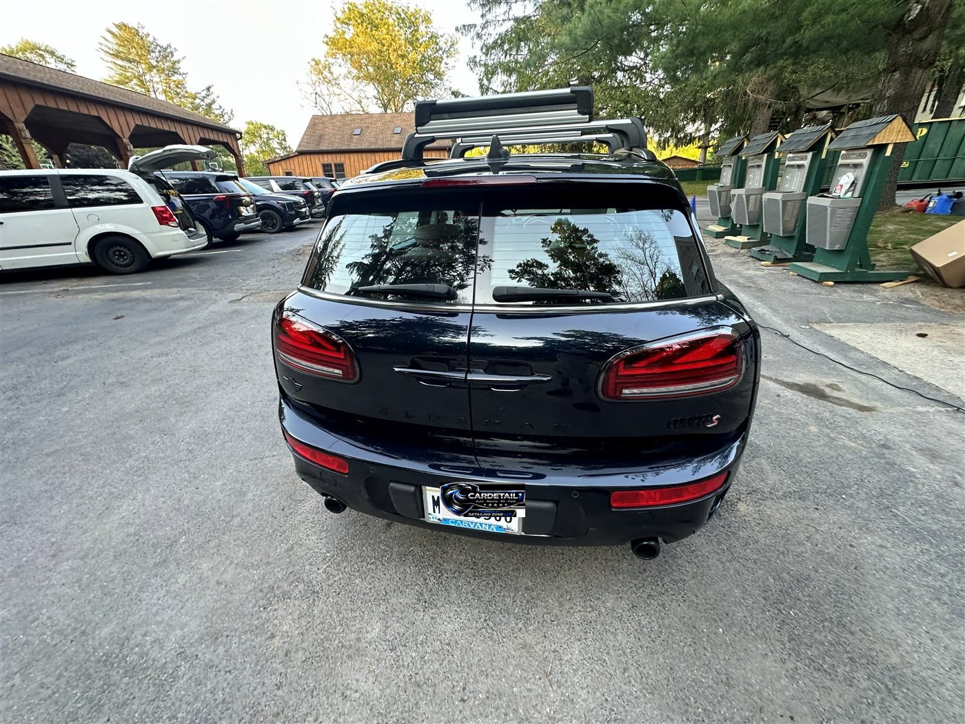 Mini Cooper Clubman rear after exterior detail — clean split doors and glossy paint