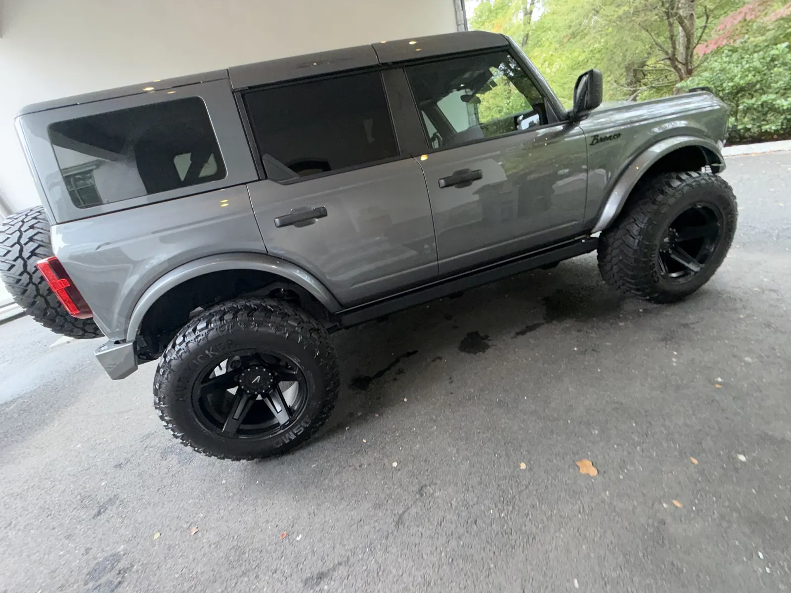 Gray Ford Bronco side view