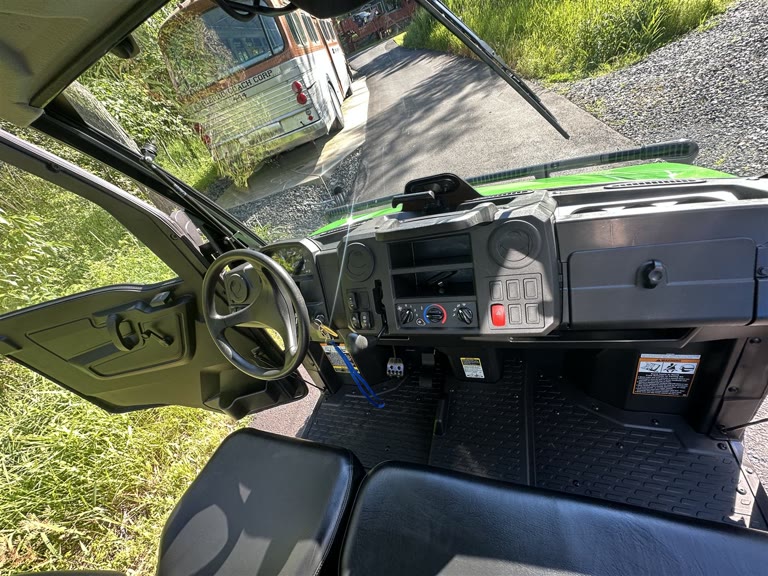 John Deere Gator interior after mobile detailing