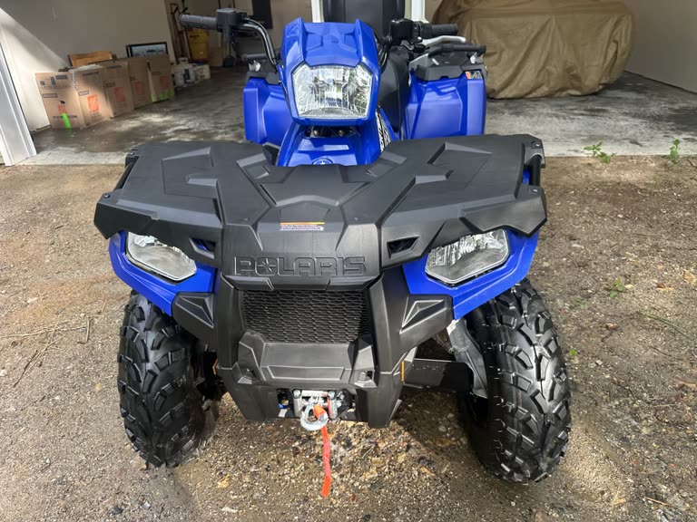Polaris Sportsman ATV front after mobile detailing