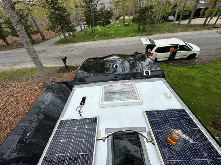 Renegade Vienna RV roof after mobile detailing