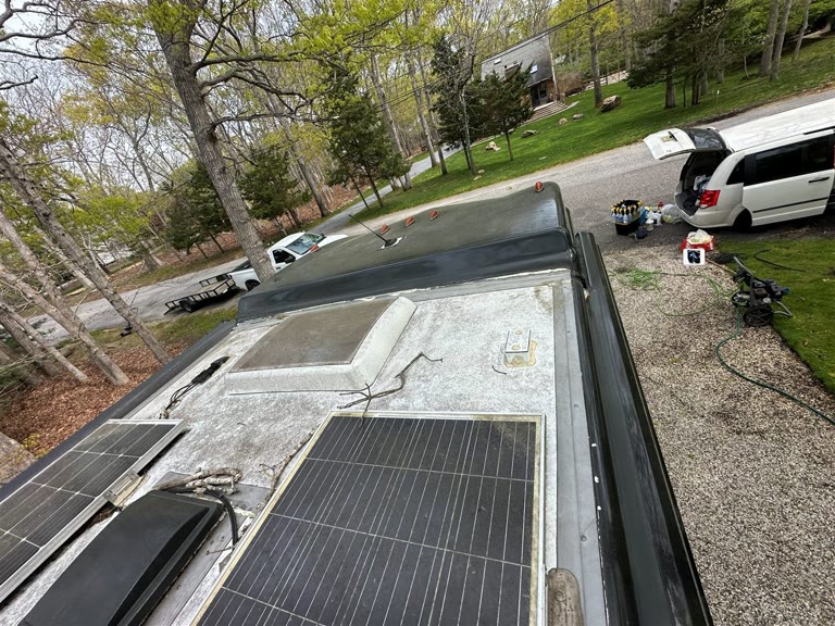 Renegade Vienna RV roof before mobile detailing