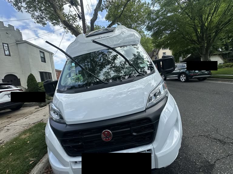Wingamm camper van front after mobile detailing