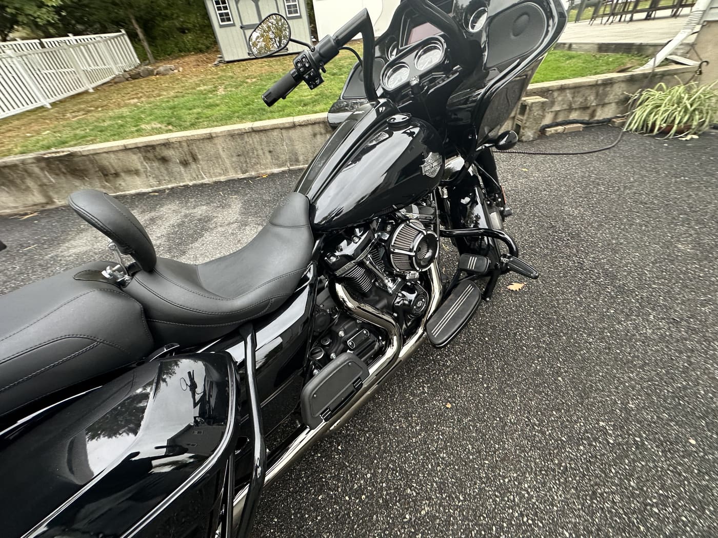 Harley-Davidson Road Glide after wash and shine detailing