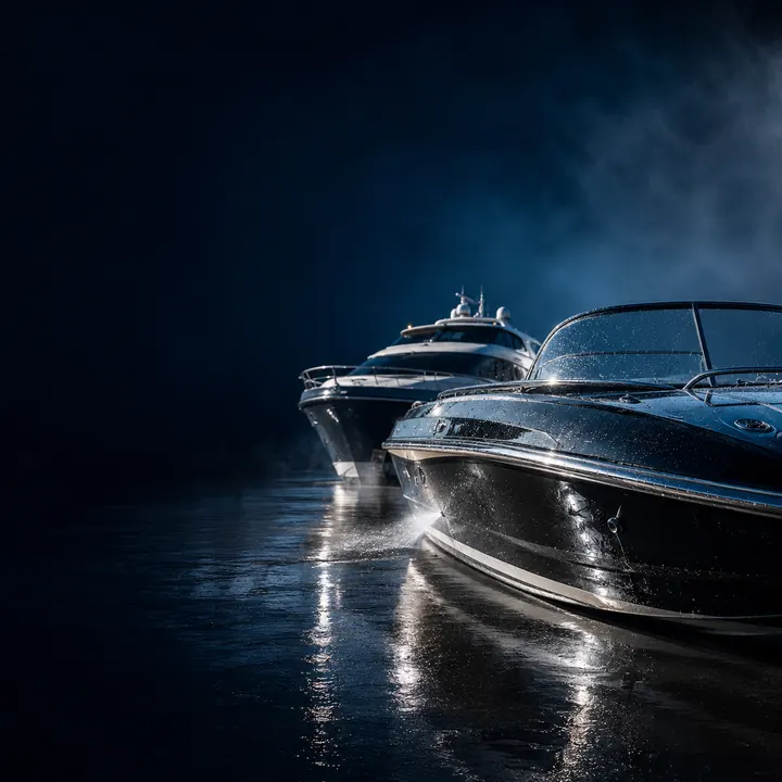 Boats receiving mobile marine detailing